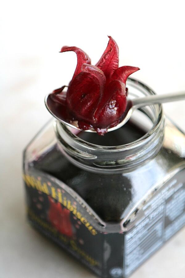 hibiscus flower in syrup