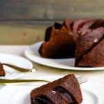 slice of chocolate bundt cake