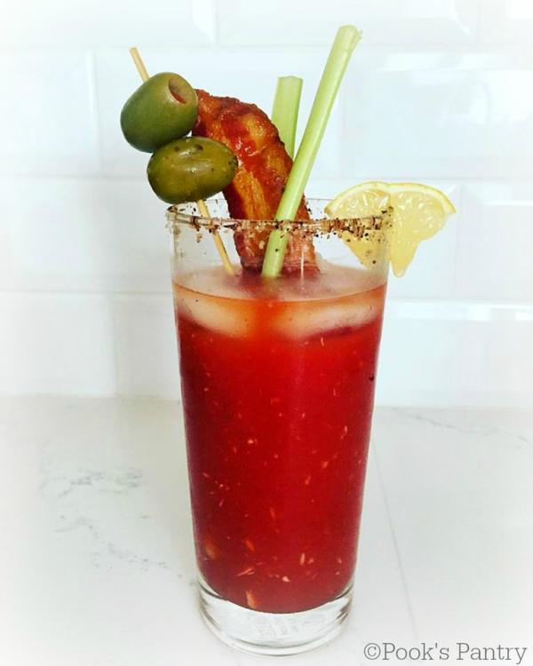 bloody mary agaginst white background