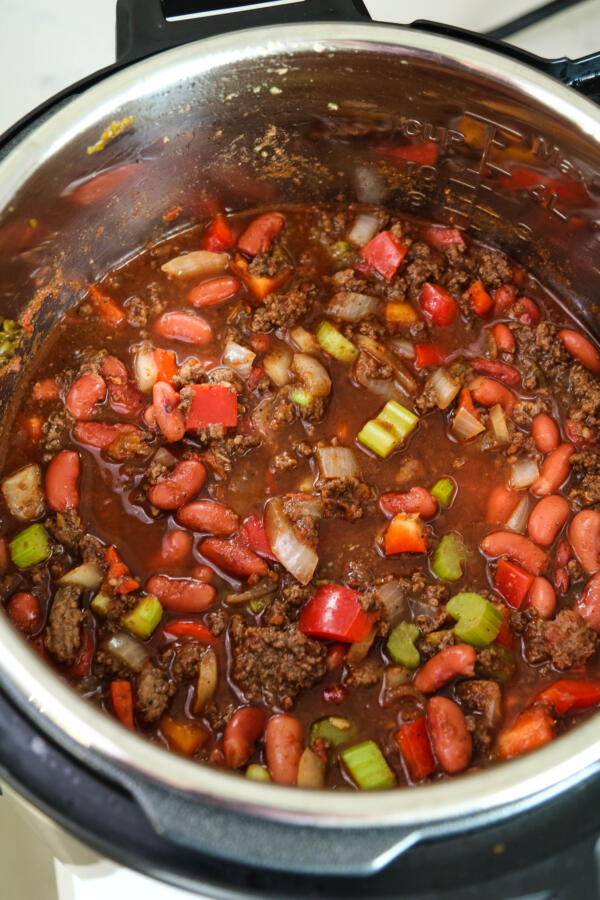 beef and beer chili in the Instant Pot
