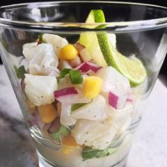 Ceviche with Jalapeño and Fresh Summer Corn