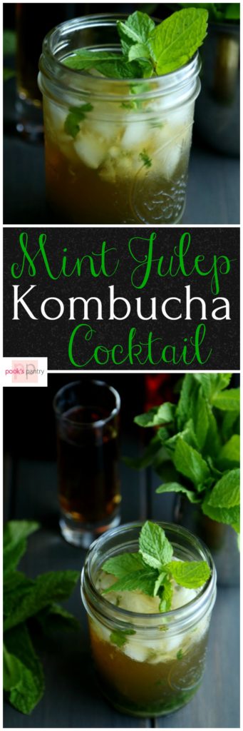 Mint Julep Kombucha Cocktail Recipe | Pook's Pantry This Mint Julep Kombucha Cocktail recipe has 4 ingredients and takes 5 minutes to make.  Try this twist on a classic mint julep while you're watching the derby or when you just want to wear a big hat and feel a little fancy.