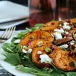 superfood salad with bronze glasses