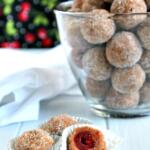 cherry rum ball in decorative paper cup