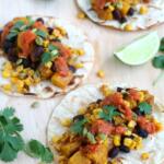 roasted pumpkin tacos with corn