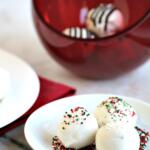 white chocolate dipped rum balls