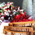 slices of gingerbread biscotti on white plate