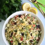 Mediterranean couscous salad with feta