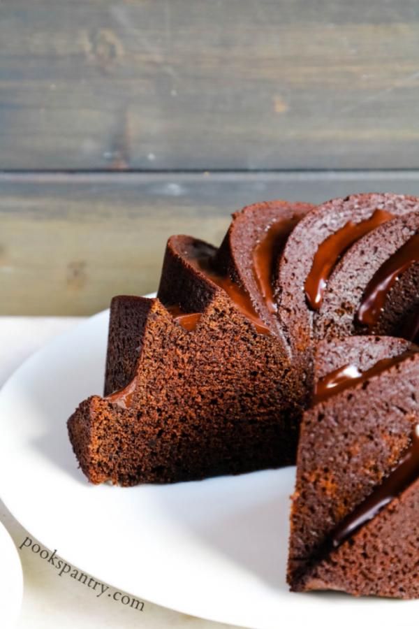 chocolate bundt cake with ganache