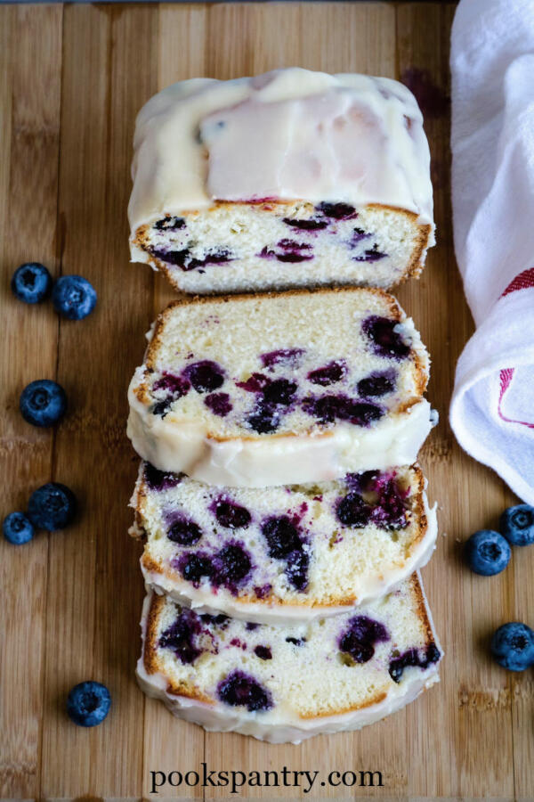 blueberry pound cake with glaze