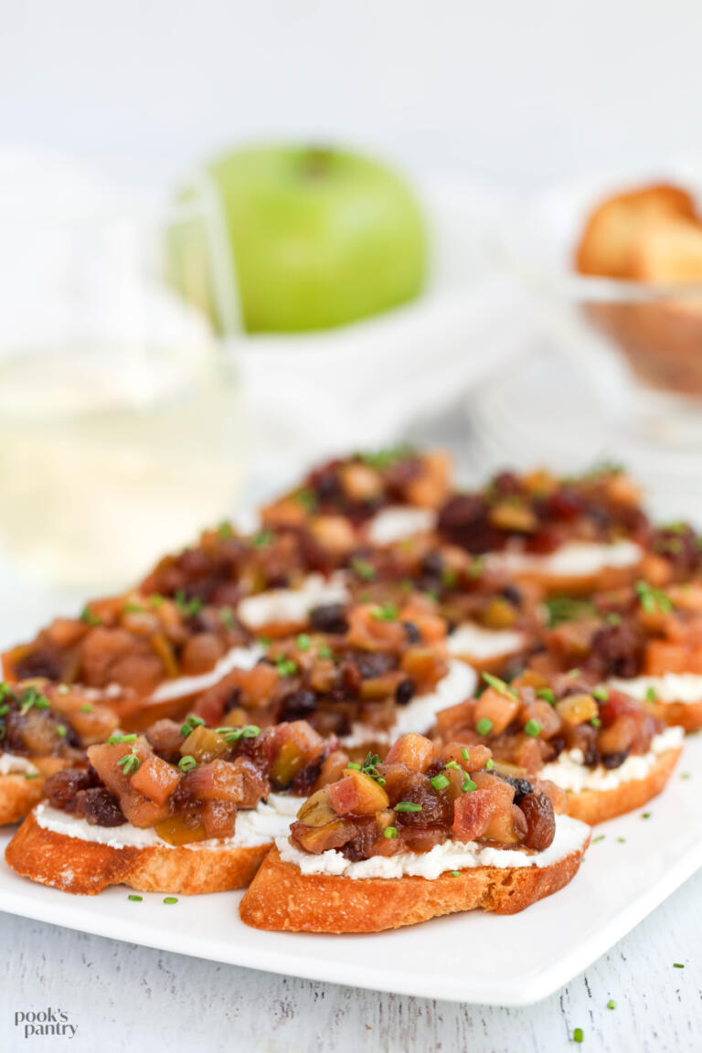 Apple Chutney Bruschetta with Goat Cheese