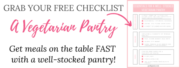Opt-in form for vegetarian pantry checklist.