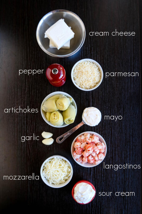 ingredients for langostino dip