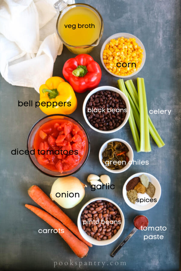 ingredients for vegetarian chili