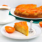 Clementine cake on plate.