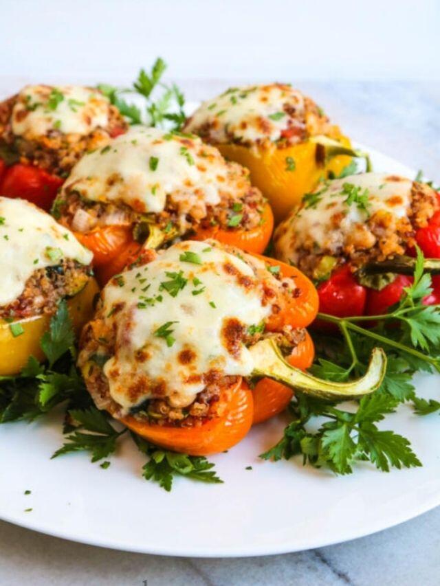 Vegetarian stuffed peppers