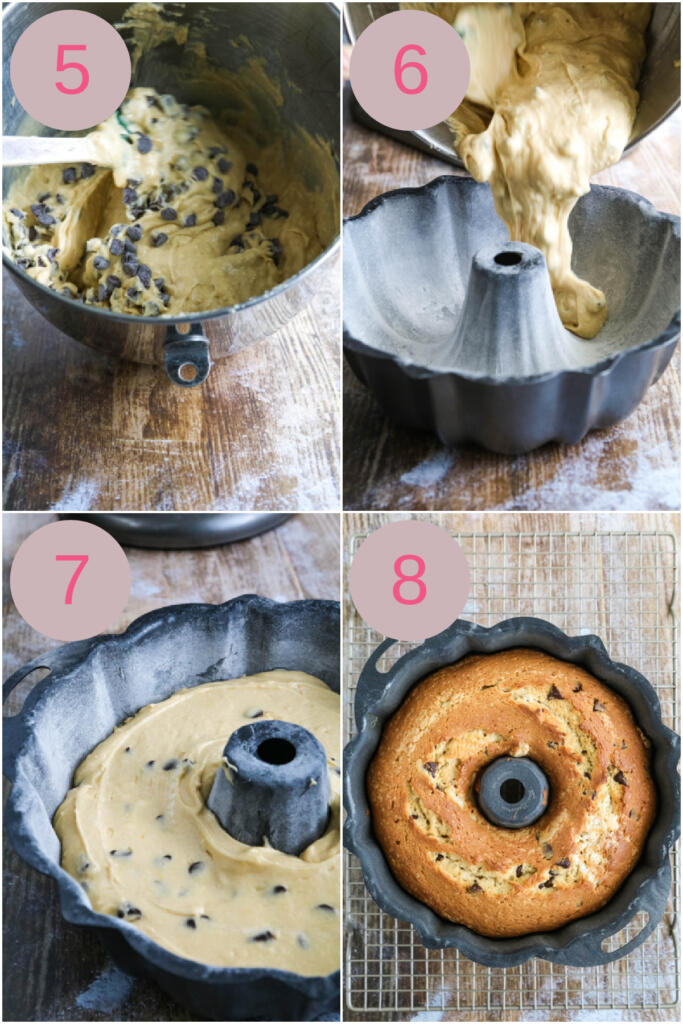 Instructions for making a Bundt cake from scratch.