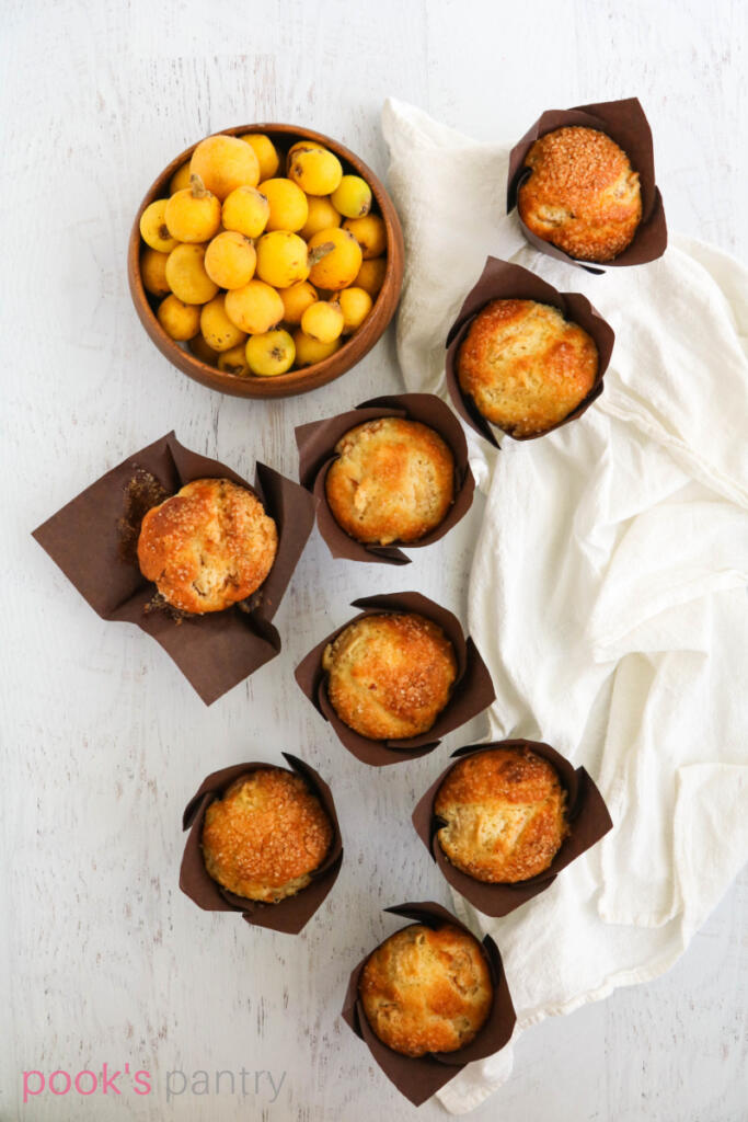 Muffins in brown tulip liner papers.