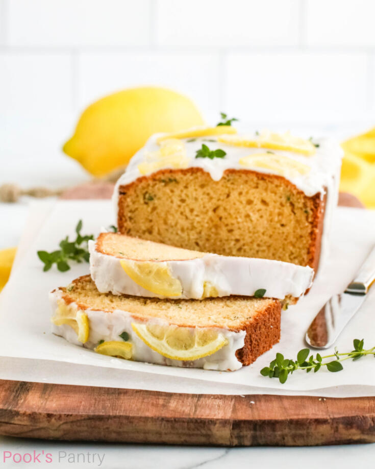 Lemon thyme pound cake