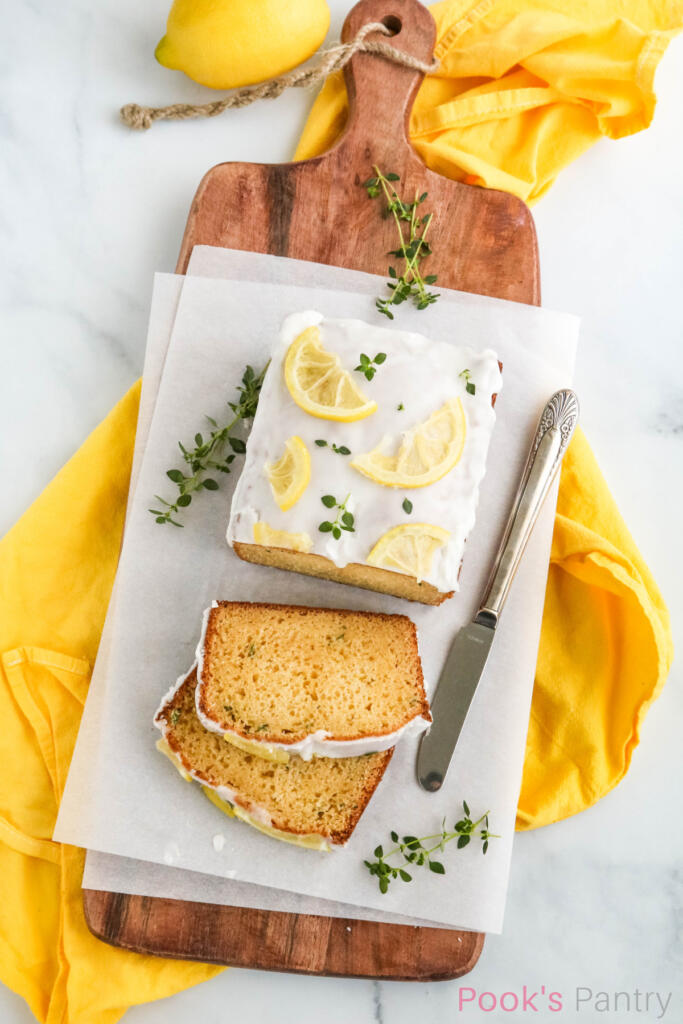 Lemon cake with thyme.
