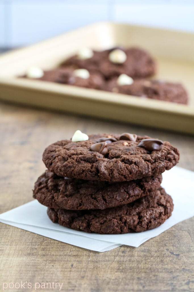 Triple chocolate brownie cookies.