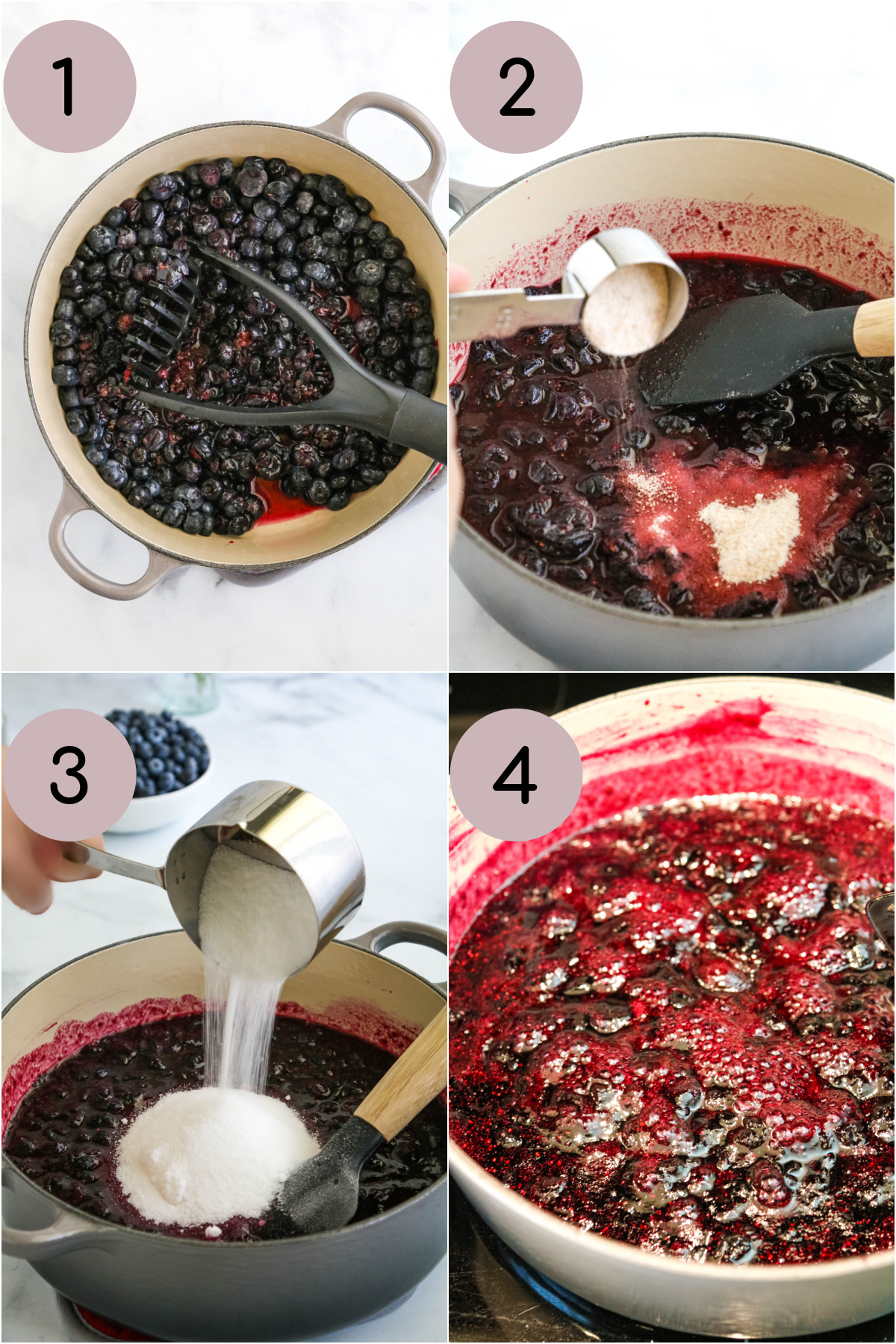 How to make blueberry lime jam.