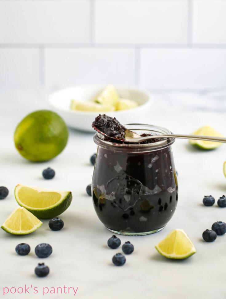 Blueberry lime jam