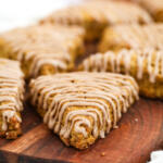 Pumpkin scones with glaze.